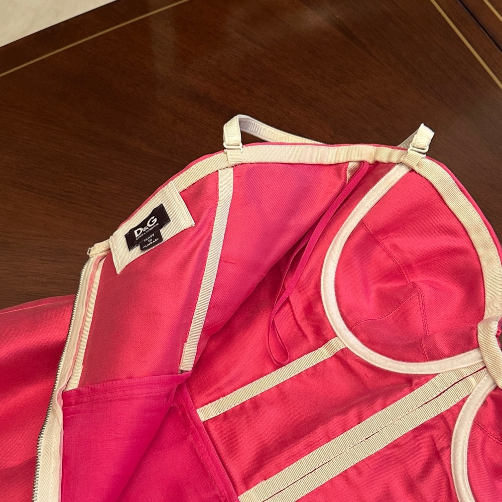 Dolce & Gabbana Pink Sweetheart Ruched Cocktail Dress | Made in Italy
42/M - Picture 13 of 16